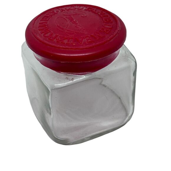 Moutarde de Meaux Pommery Square Glass Jar w Lid French Mustard Vintage Kitchen - Picture 1 of 5
